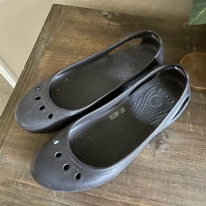 Croc Brown Slip-on Mary Jane Shoes